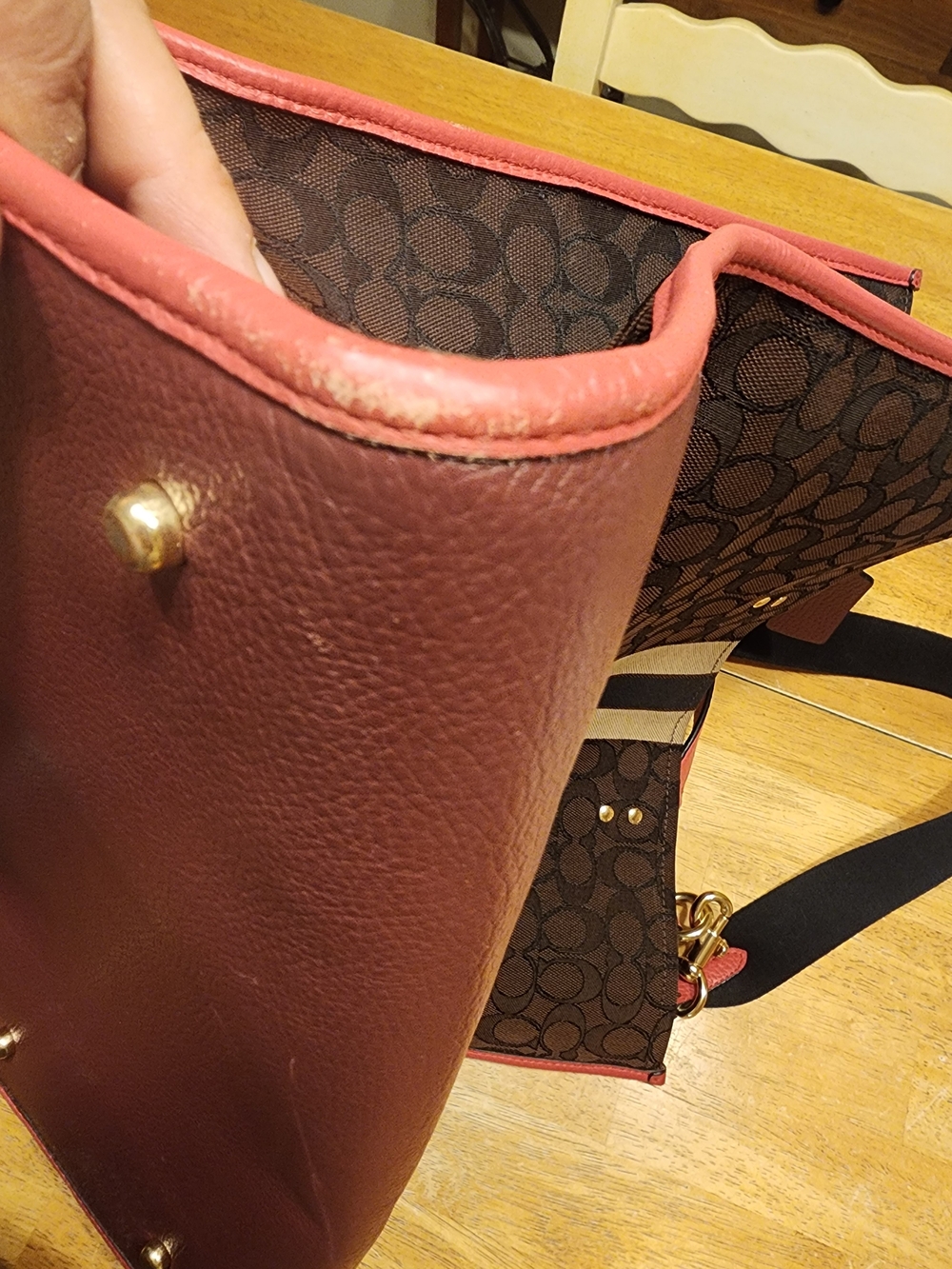 the Coach Dempsey Tote 40 in Signature Jacquard with Stripe and Coach Patch - Picture 10 of 16